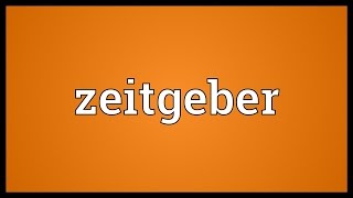 Zeitgeber Meaning [upl. by Lamag]