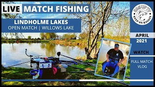 LIVE MATCH FISHING Lindholme Lakes  Open Match  Willows Lake  BagUpTV  April 2021 [upl. by Utir]