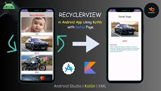 RecyclerView with detail page 🔥in Android using Kotlin Part 2  android recyclerview kotlin [upl. by Nyrrad707]