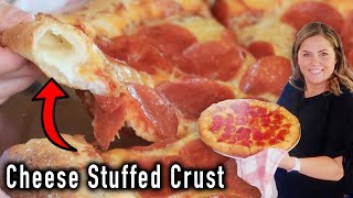 Homemade Stuffed Crust Pizza Recipe  Best Homemade Pizza Dough [upl. by Aketahs]