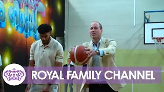 Prince William Shoots Hoops with Football Star in Sheffield [upl. by Ellita673]