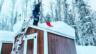 Extreme Snowfall Alaska SNOW Removal  Snowmachining ALASKAS Trails [upl. by Nevart]