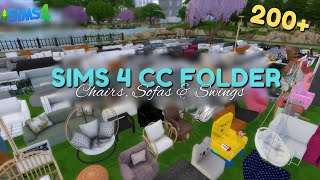 Sims 4 CC Folder  Sofas Chairs amp Swings [upl. by Irroc]