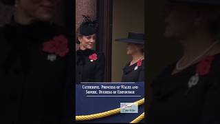 Royal hairstyle on the solemn occasion Kate and Sophie at the Cenotaph [upl. by Latoyia]