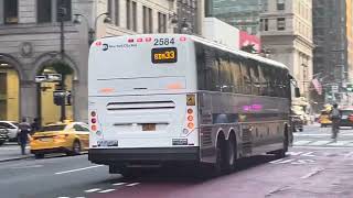 MTA NYCT Express Bus Action  5th Avenue and 44th Street [upl. by Coppins6]