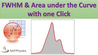 How to find FWHM and area under the curve with one click in origin [upl. by Botsford83]