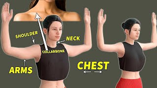 ARMS  CHEST  COLLARBONE  SHOULDER  NECK  5IN1 WORKOUT FOR FLABBY SKIN [upl. by Irina936]