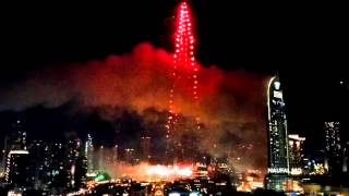 Burj Khalifa New Year 2016 fireworks [upl. by Lyns]