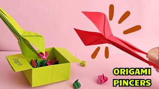 Origami Paper Pincers  origami pliers EASY  How to make pliers [upl. by Cornelle]