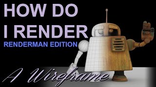 How Do I Render A Wireframe Renderman amp Maya [upl. by Eintruoc]