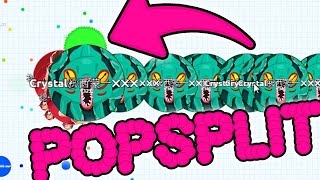 LINEPOPSPLIT in Agario  NEW POPSPLIT Generation  Agario PRO Server Takeover Domination [upl. by Sharona]