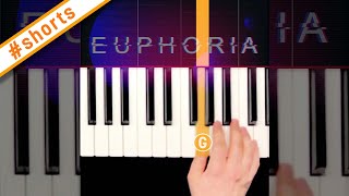 EASY quotEuphoriaquot theme song you need to learn on piano shorts [upl. by Tarttan197]