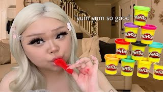 ASMR dumb b̶t̶c̶h̶ girl babysits you 👶🏻👩🏼 eats ur playdoh FAKE realistic [upl. by Eerok228]