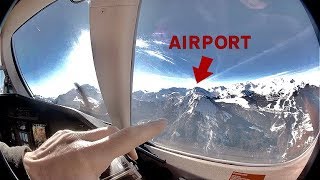 World most dangerous airport landing COCKPIT VIEW [upl. by Odrarebe]