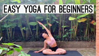 Easy Yoga For Beginners  Gentle Flow  15 Minutes [upl. by Anit]