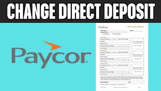 How To Change Direct Deposit On Paycor [upl. by Bianka809]