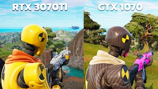 RTX 3070 TI VS GTX 1070 FORTNITE [upl. by Aremahs]