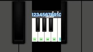 1234song in piano viralshorts viral piano sakshamkingyt2712 [upl. by Maribeth]