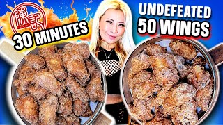 50 CHICKEN WINGS IN 30 MINUTES FOOD CHALLENGE at Chan Kee in Diamond Bar CA RainaisCrazy [upl. by Haas]