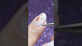 Lets create autumn nails with halloween nail stickers🍂🍁🎃 [upl. by Yahsel]