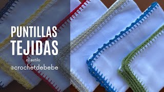 Puntillas o bordes tejidos al estilo crochetdebebe 🧡 [upl. by Squires]