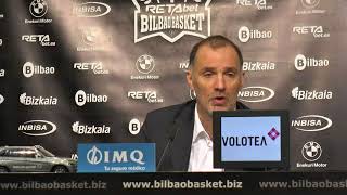 Rueda de prensa de Veljko Mrsic tras la derrota ante Monbus Obradoiro en Miribilla [upl. by Viveca658]