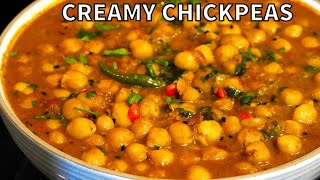 YUMMY CREAMY CHICKPEA CURRY VEGAN  CHICKPEA RECIPE INDIAN STYLE [upl. by Dragone]