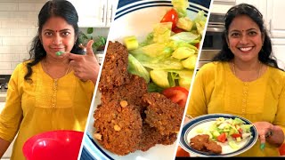 Puratasi Lunch VLOG valaipoo vadai in Tamil  Homemade salad  Gowri and Gowri [upl. by Erdnaet]