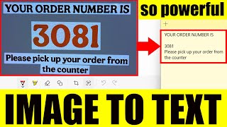 CONVERT AN IMAGE TO TEXT WINDOWS for free [upl. by Attenor]