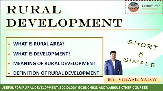 RURAL DEVELOPMENT  Definition  English Notes  Detailed Explanation [upl. by Imat]