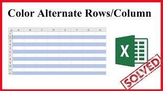 How to apply color banded rows or columns in excel [upl. by Gilford]