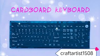 diy keyboard how to make a CARDBOARD KEYBOARD ⌨️⌨️⌨️ [upl. by Anicart]