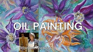 Oil Painting for Beginners  Summer Flowers TimeLapse [upl. by Esinereb]