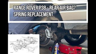 Range Rover P38  rear Air BagsSpring replacement See why they are easier than springs [upl. by Gun417]