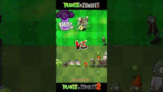 Pvz Vs Pvz 2  Doom Shroom Threepeater Cattail Plant Team vs Team Gargantuar Zombies shorts [upl. by Aleicarg320]