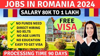 2 LAKH se Jyaada Job Demand in ROMANIA  Schengen Visa 2024 [upl. by Orit]