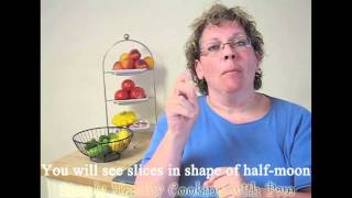 Cooking Tips How to Cut Half Moon Onion Slices from Simply Healthy Cooking with Pam [upl. by Enicul650]