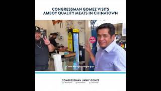 Rep Jimmy Gomez Drops By Amboy Quality Meats in Chinatown  May 27 2021 [upl. by Ambie]