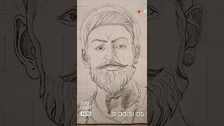 Chatrapati Shiva ji maharaj ✨ sketch outline shorts trending shivajimaharaj sketch [upl. by Glynias965]