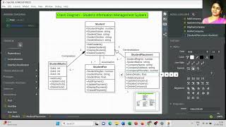 Class Diagram for Student Information Management System  StarUML [upl. by Ahsirtal]