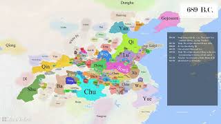 Spring and Autumn Period of China 770  476 BCE  Interactive History  Every Year  春秋时代 [upl. by Eizzo]