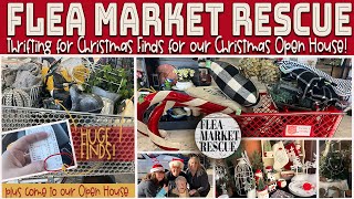 THRIFT STORE SHOPPING FOR THRIFTED CHRISTMAS DECOR FINDS 2024  HOLIDAY EVENT AT FLEA MARKET RESCUE [upl. by Murdocca]