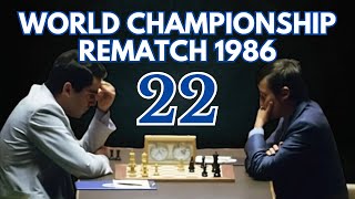 Garry Kasparov vs Anatoly Karpov  World Championship Rematch 1986  Round 22 [upl. by Lucania467]