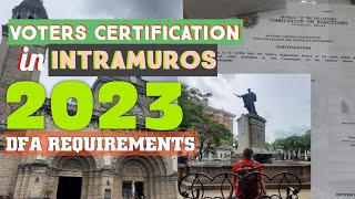 VOTERS CERTIFICATION 2023  HOW TO GET VOTERS CERTIFICATION IN EASY WAY  COMELEC IN INTRAMUROS [upl. by Nageet47]