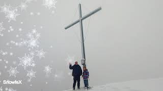 Skitour Wertacher Hörnle bei Unterjoch im Schneetreiben mit Kind [upl. by Florence]