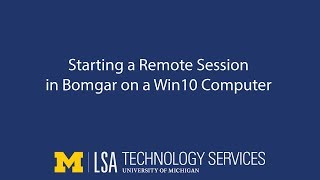 Starting a Remote Session through Bomgar Win10 [upl. by Ahsinrac643]