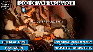 God of War Ragnarok Tutti i collezionabili  Scogliere ardenti Muspelheim  All Collectibles [upl. by Enitsua]