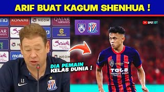 Jurulatih Shanghai Shenhua TERPUKAU dengan Kualiti Arif Aiman di ACL Elite 2024 [upl. by Rosamund]