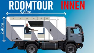 ROOMTOUR Expeditionsmobil Innenraum ExpeditionsLKW 4x4 Camper Allrad Fernreisemobil Weltreisemobil [upl. by Jerz]