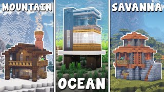 I Built a Starter House for Every Biome in Minecraft [upl. by Naelcm]